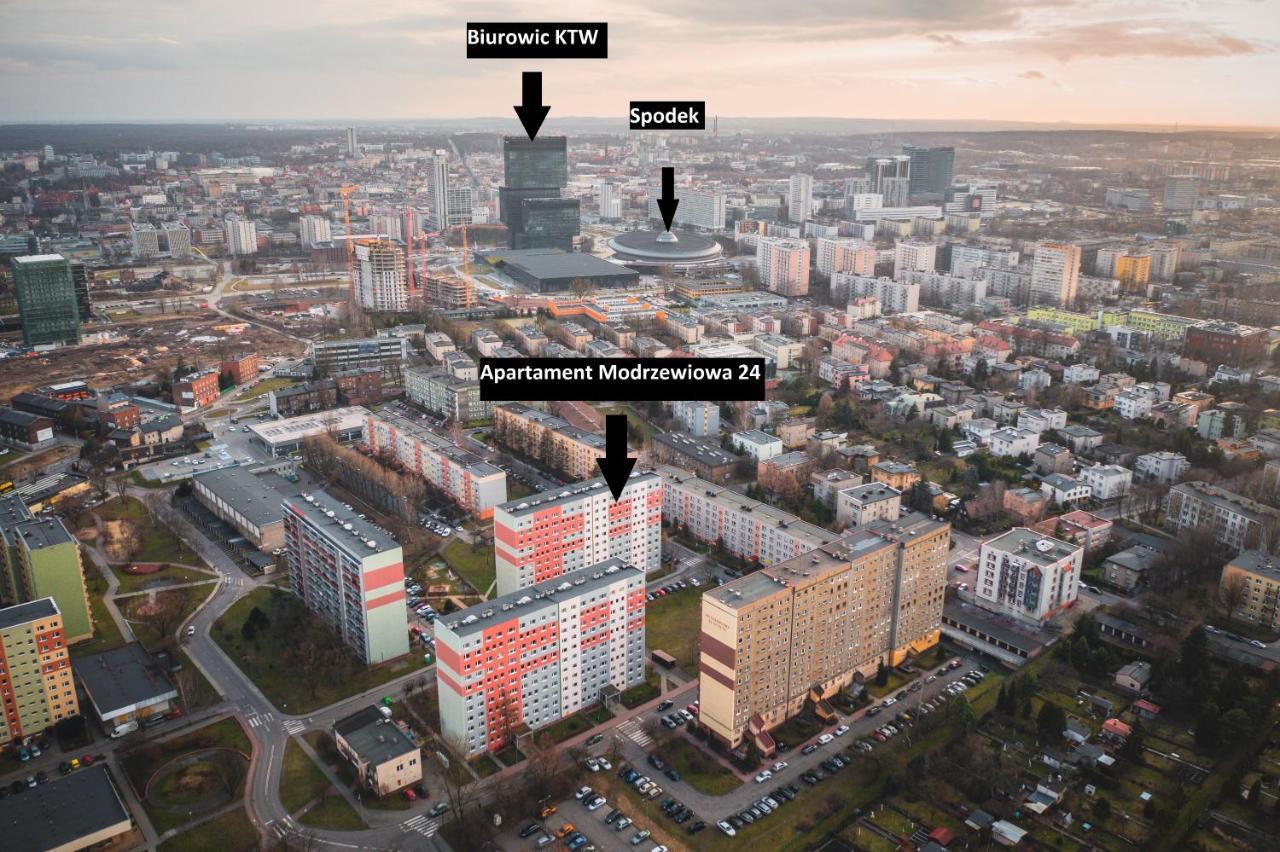 Katowice Apartament Spodek Modrzewiowa 24 Leilighet Eksteriør bilde